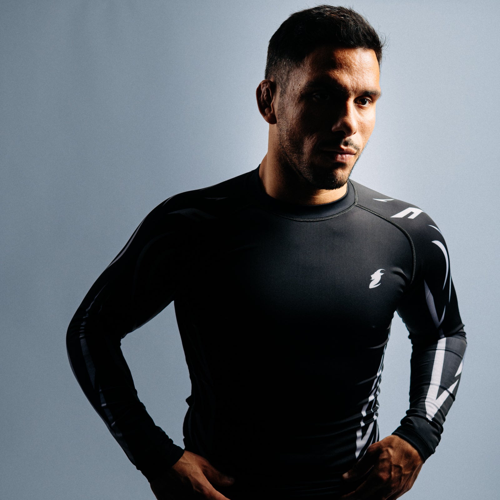 Rash guard "GOAT" svart (lång)