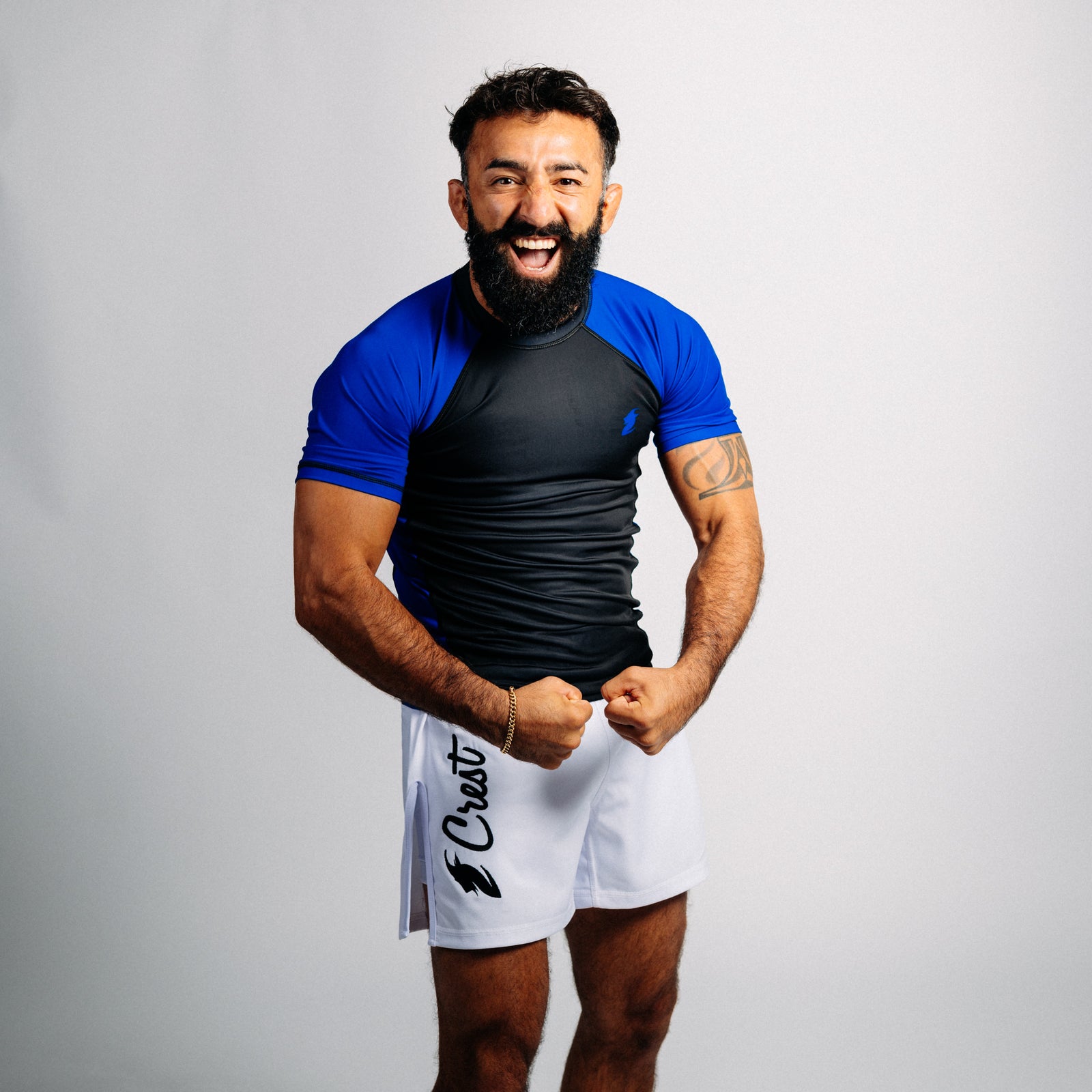 Rash guard blå "C" (lång)
