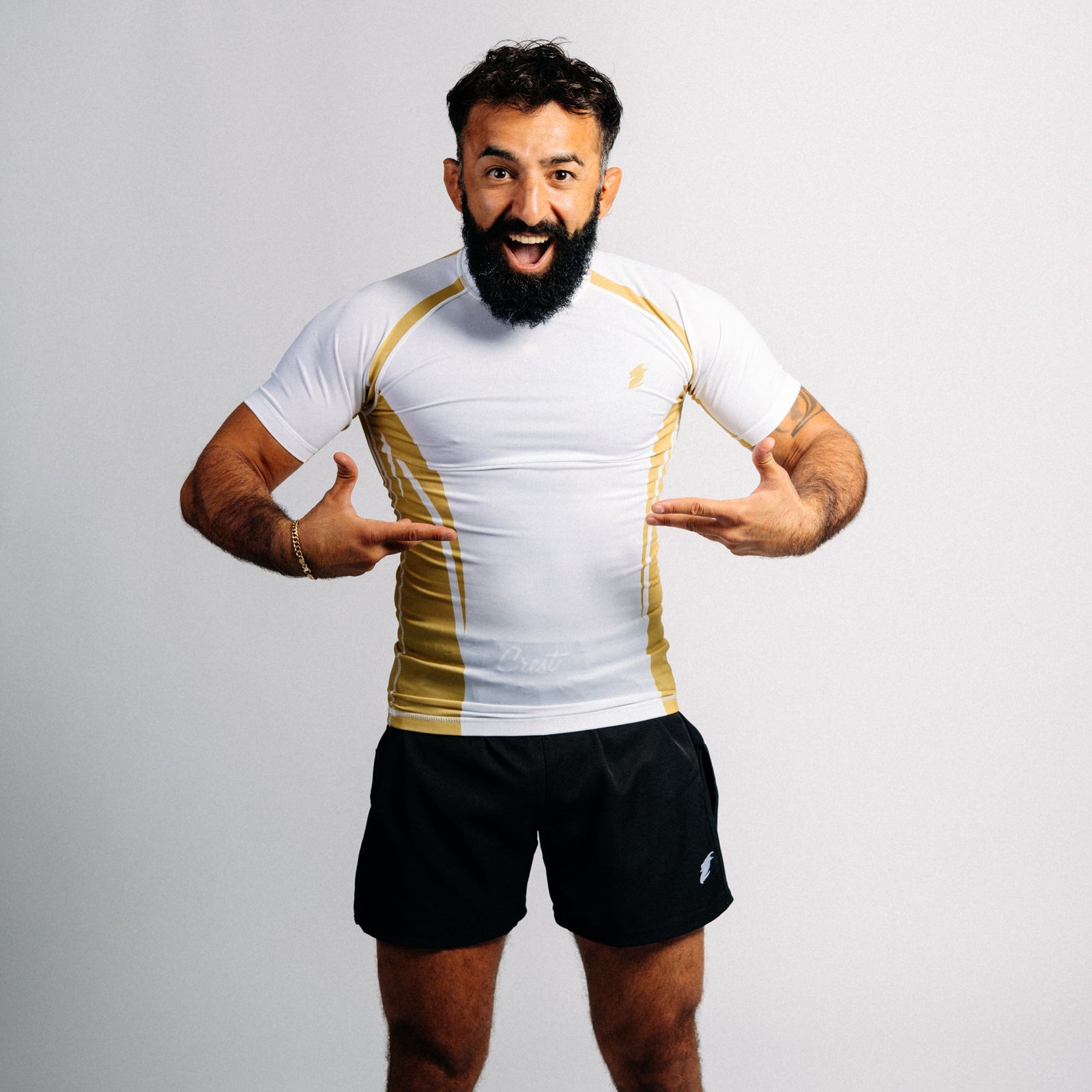 Rash guard "GOAT" svart (lång)