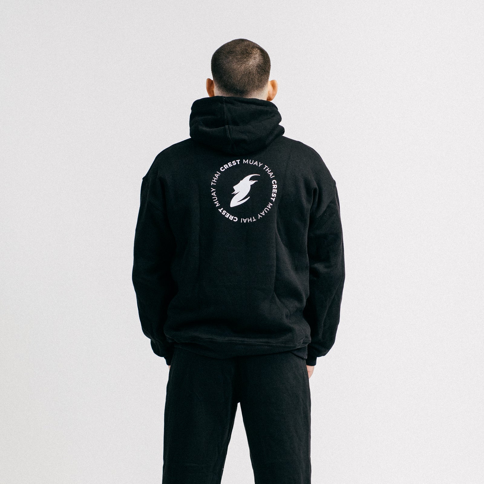 Crest’s hoodie - Goat Muay Thai (Black) (Light)