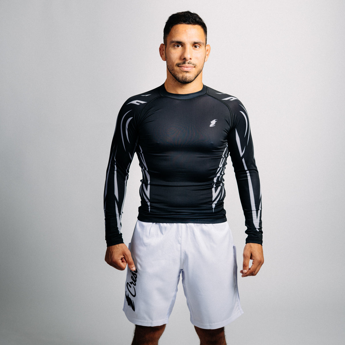 Rash guard "GOAT" svart (lång)