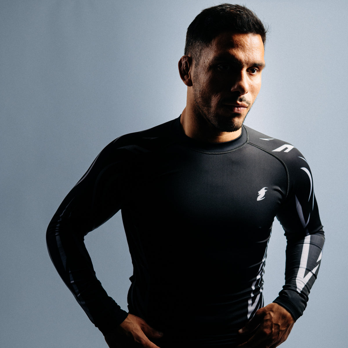 Rash guard "GOAT" svart (lång)