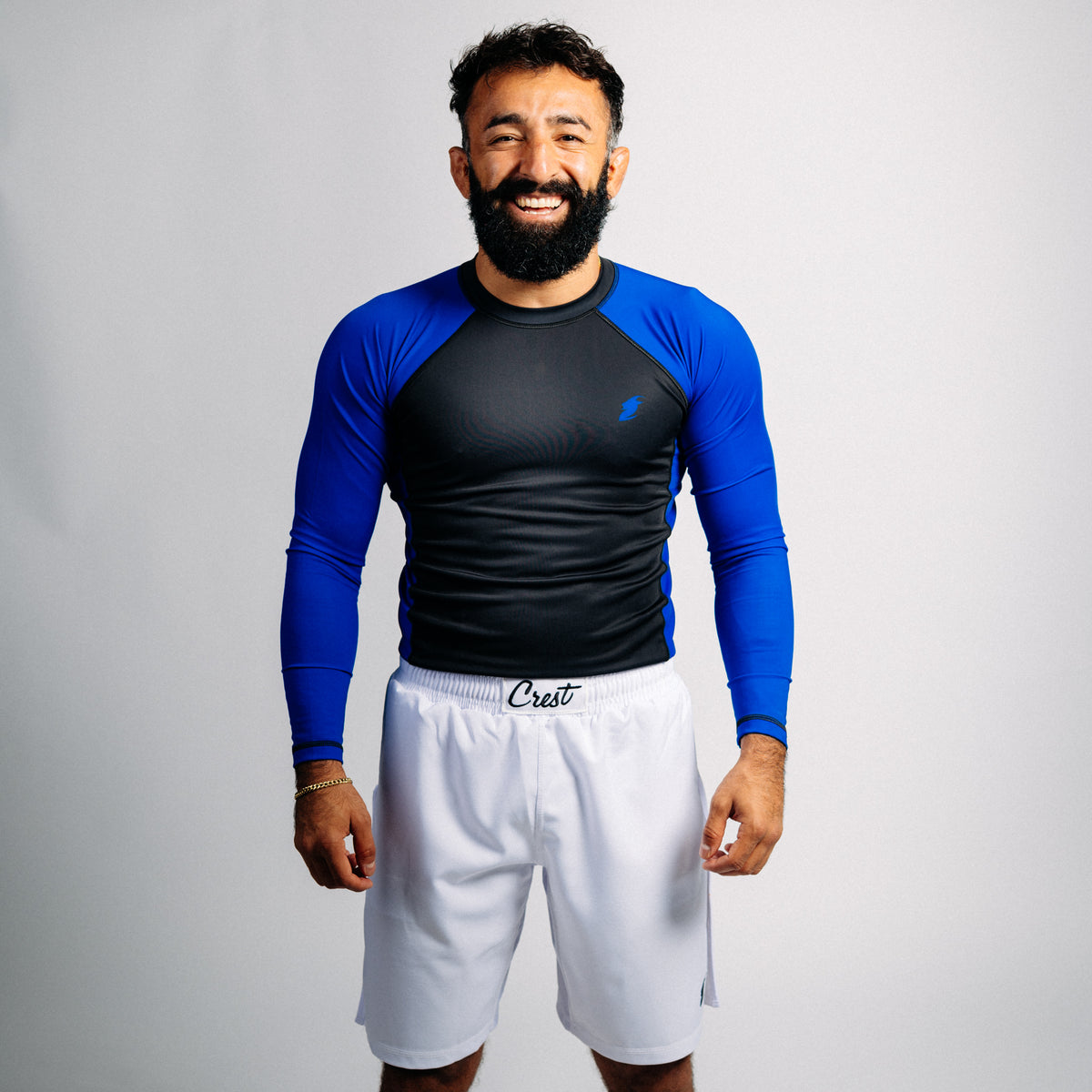 Rash guard blå "C" (lång)