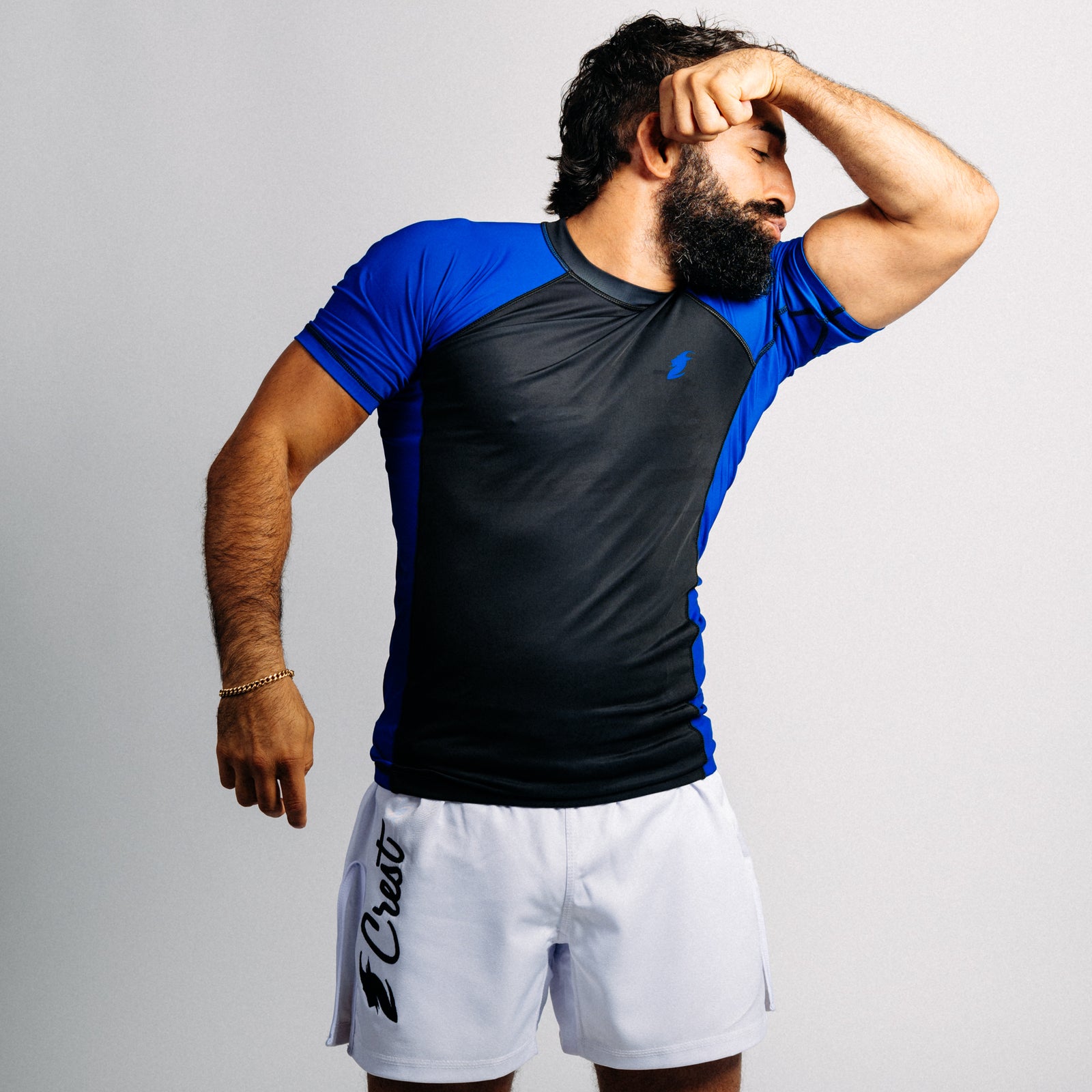 Rash guard blå "C" (lång)