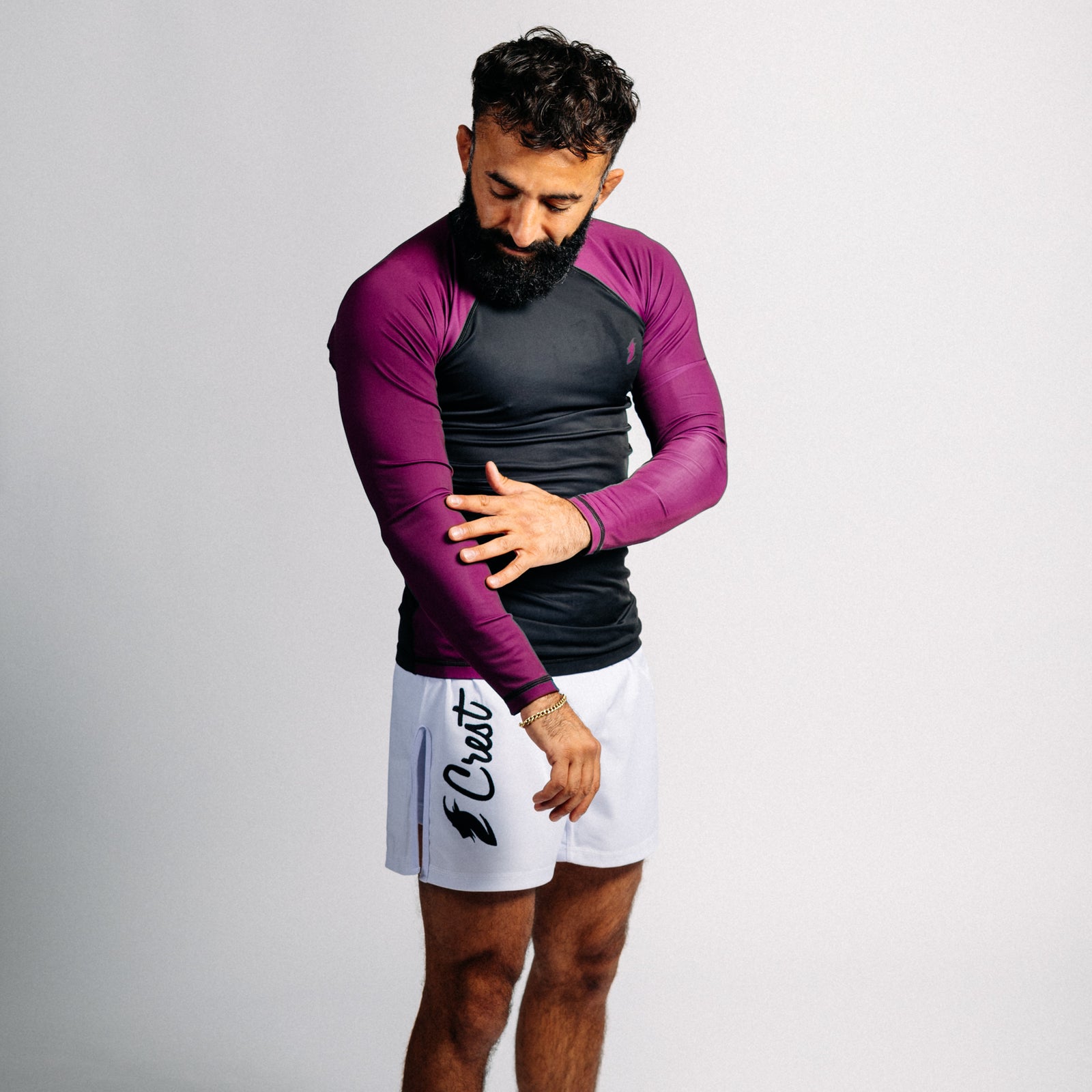 Rash guard blå "C" (lång)