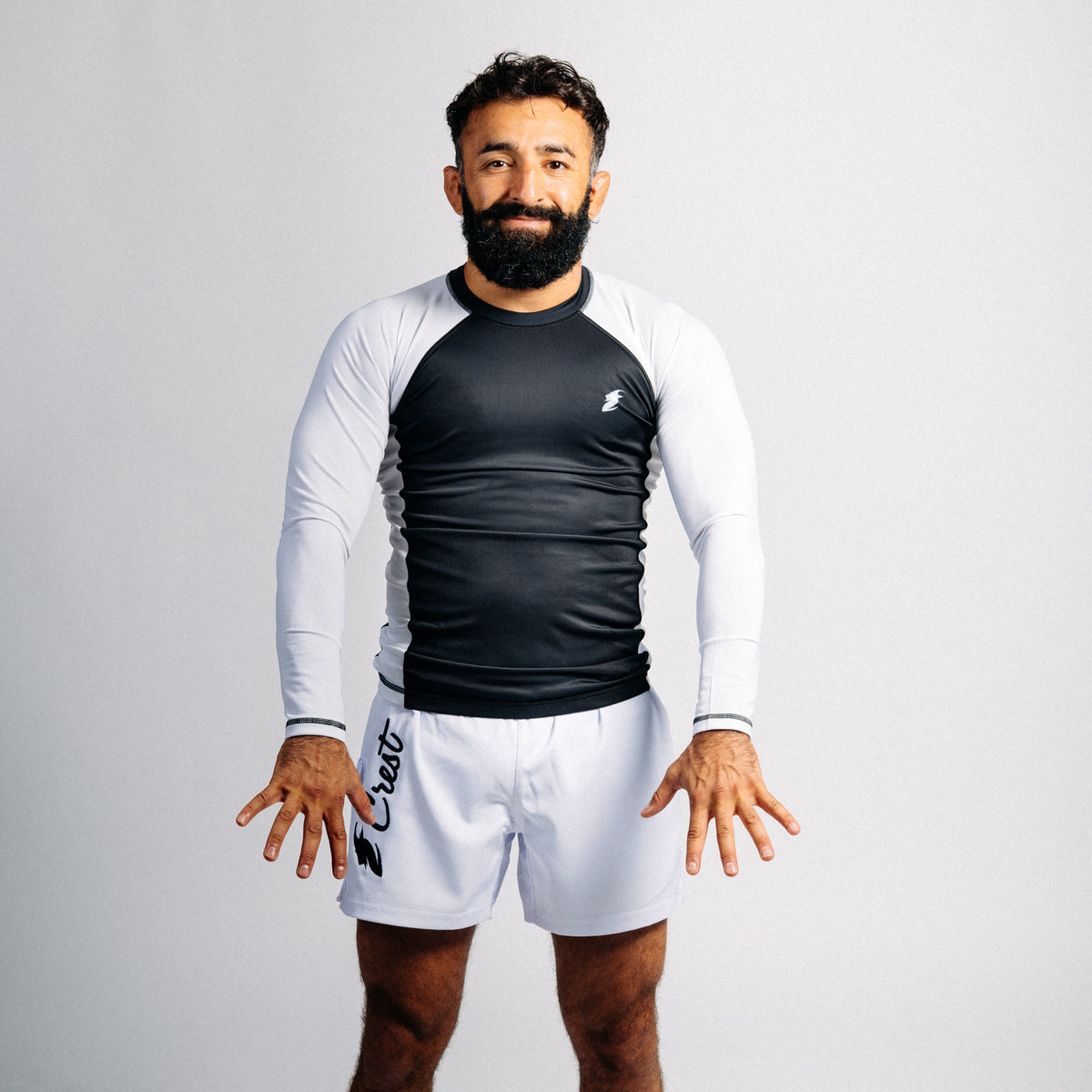 Rash guard blå "C" (lång)