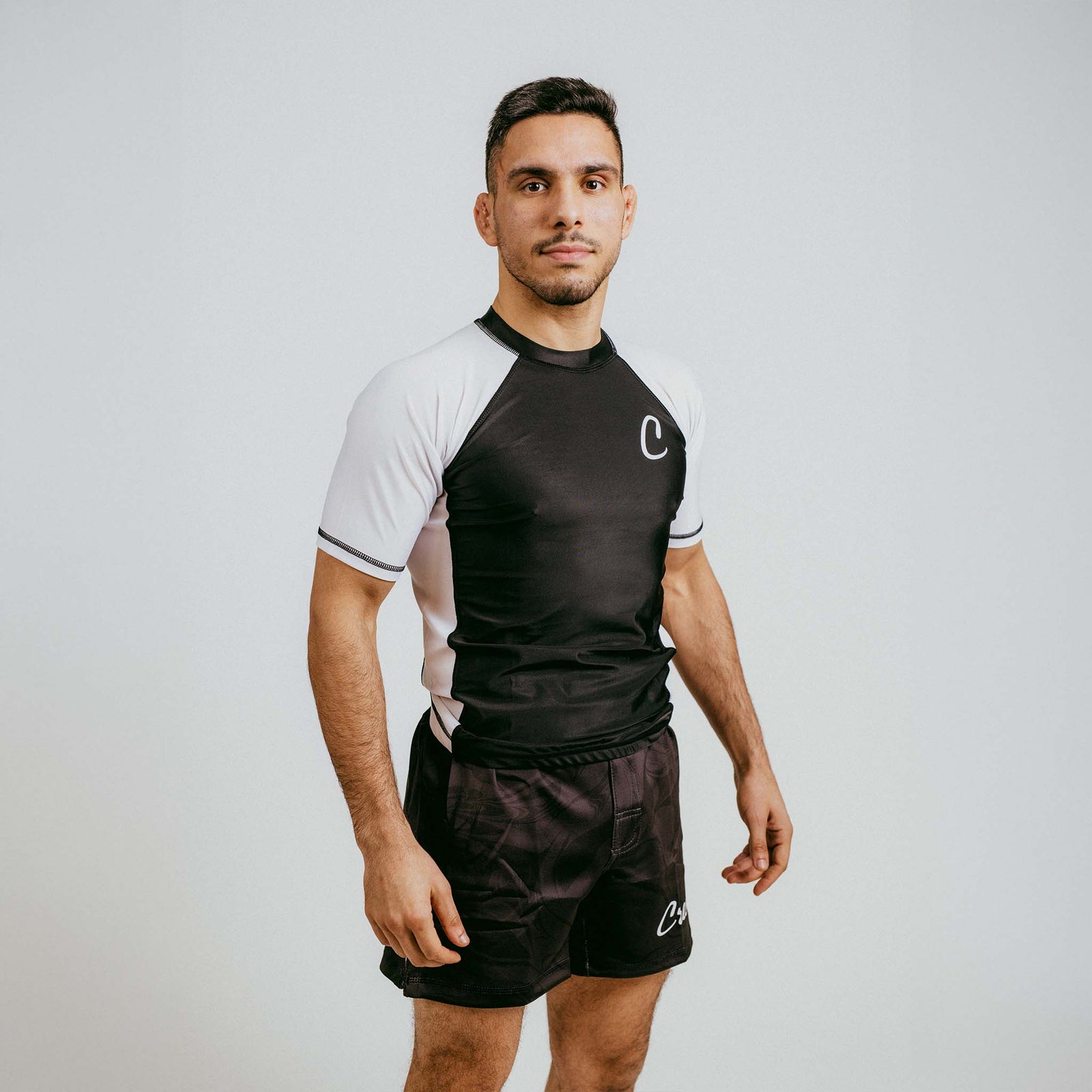 Rash Guard White "C" (short)