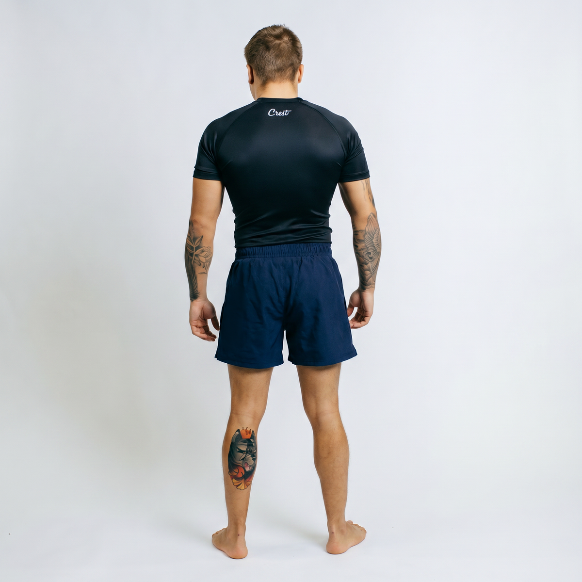 Navy Blue | Crest "Hybrid" - MMA shorts (short)
