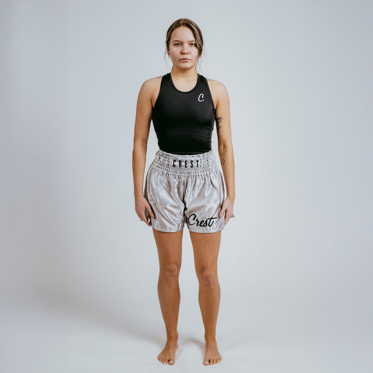 Shorts "C R E S T" - Silver