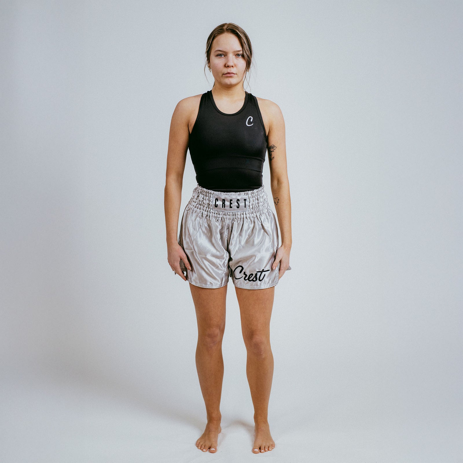 Shorts "C R E S T" - Silver