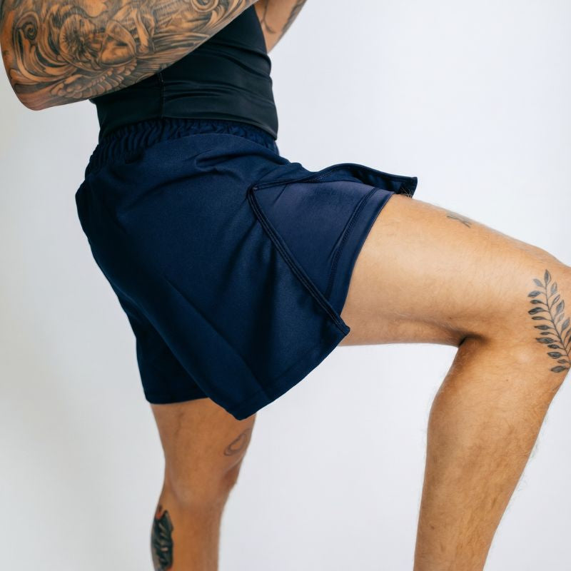 Navy Blue | "GOAT" Hybrid - MMA shorts (short)